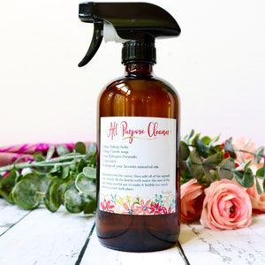 All Purpose Cleaner Vinyl Sticker Bottle Label - Reinigungsetikett, wasserfester Aufkleber, Etiketten für handgemachte Artikel, Vinyl-Etiketten, Organisation