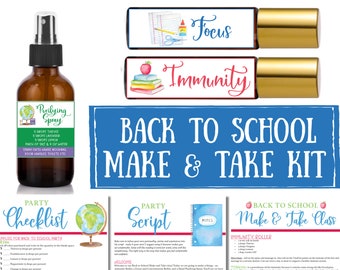 Make and Take Kit for Back to School - essential oil roller labels, labels  for handmade items, young living, essential oil class