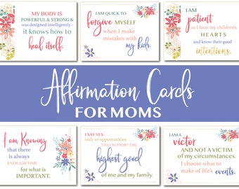 Affirmation Cards for Moms and Guidebook on How to Use the Power of Affirmations to Upgrade Your Life, positive affirmations printable