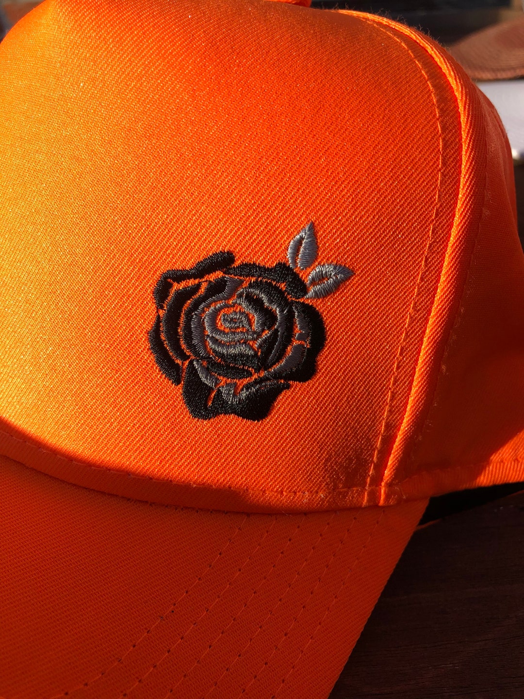 Rose Logo Hat in Safety Orange - Etsy display picture 3