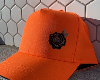 Rose Logo Hat in Safety Orange - Etsy display picture 3