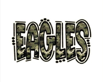 Camo Eagles PNG File (Digital Download)