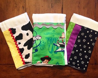 Toy Story Inspired Burp Cloth Set