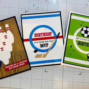 Grußkarte zum Thema Sport | Karte für Kids, Sports Enthusiasts, Fans, Coaches | Baseball, Fußball, Basketball, Hockey, Beachvolleyball usw.