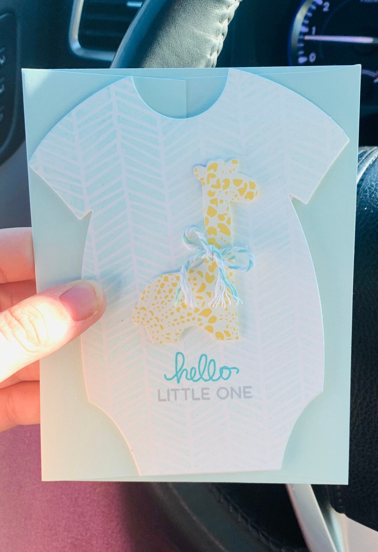 Handstamped Diecut and Layered Onesie Shaped Baby Card Etsy