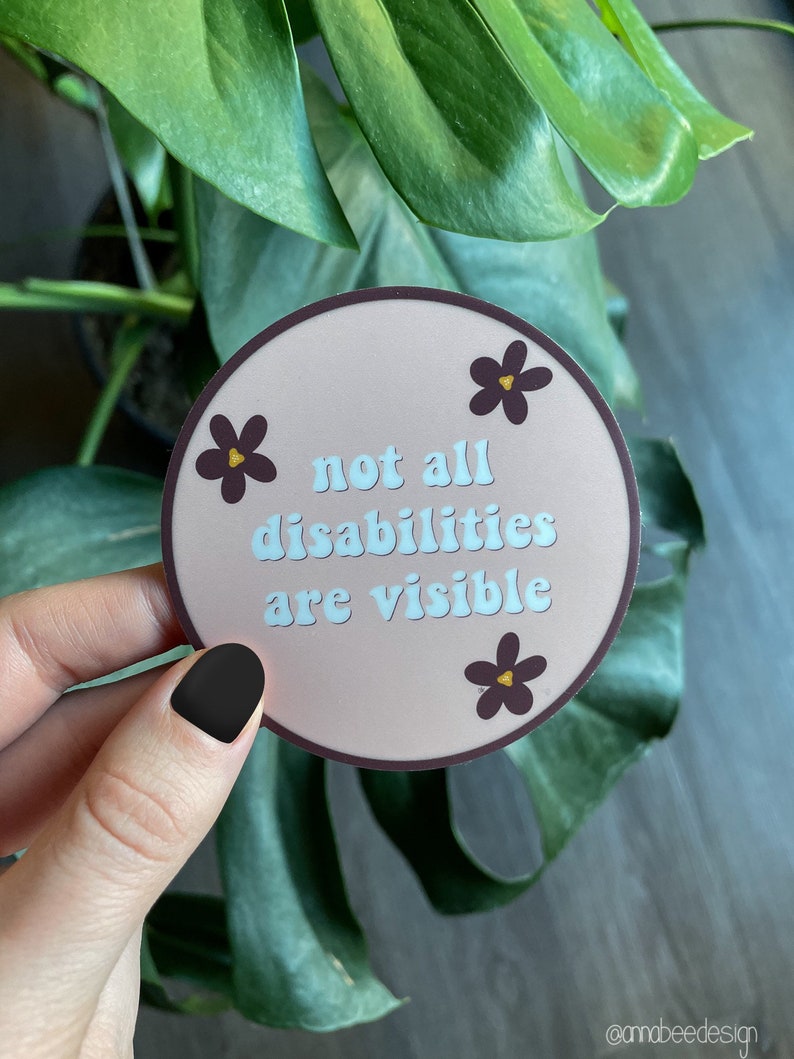 Adesivi In Vinile 'Not All Disabilities Are Visible' – 2 Pezzi, Blu, 15 Cm, Per Auto E Superfici, Fibromialgia - 5