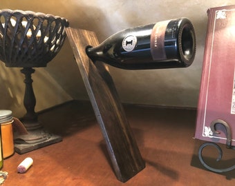 Wood Wine Bottle Holder/Dark Walnut