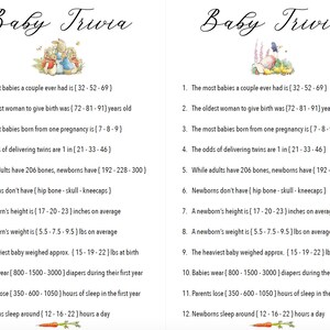 Peter Rabbit Baby Shower Spiele