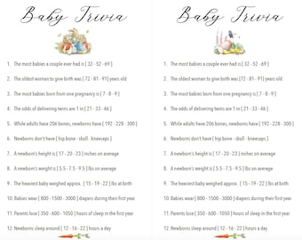 Peter Rabbit Baby Shower Games
