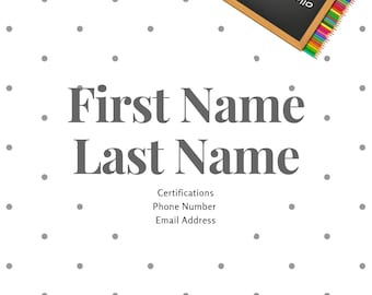 Simple Teacher Portfolio