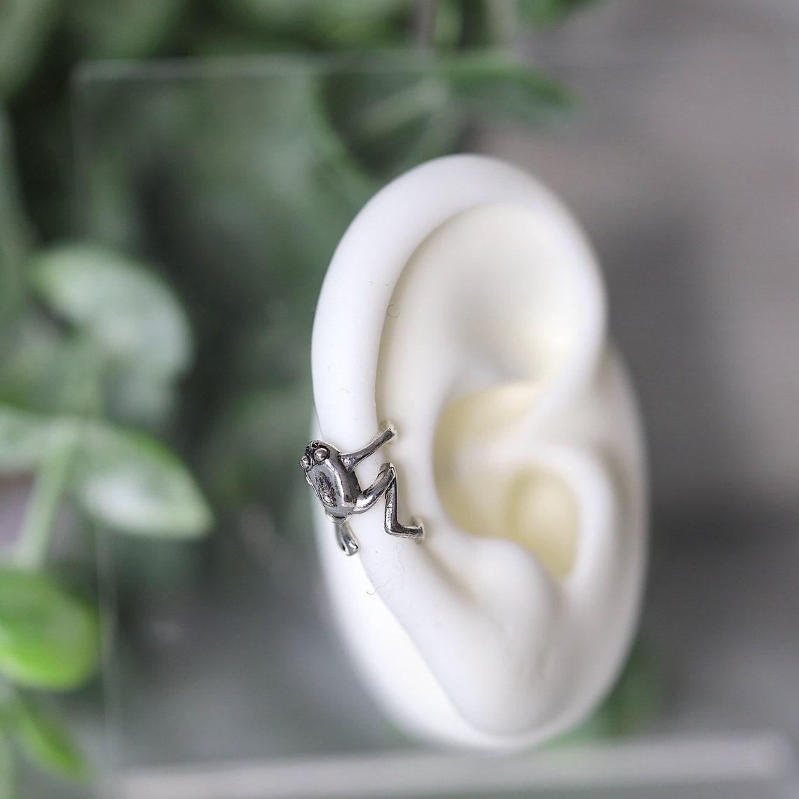 Silver Frog Ear Cuff Cute Frog Ear Climber Frog Helix Wrap Etsy