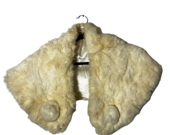 Vintage witte bontomslag - staljas