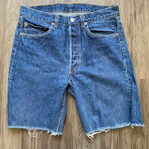 Vintage Levi&#39;s 501 Denim Cut Off Jean Shorts
