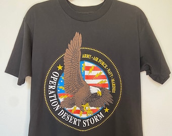 Vintage 1990's Operation Desert Storm Graphic T-Shirt