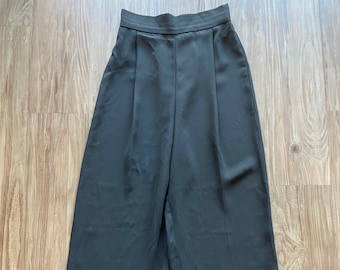 Vintage 1990's Sheer pantalones negros de cintura alta