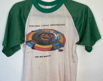 Rare Vintage 1977 Electric Light Orchestra "The Big Night" Concert Tour T-Shirt