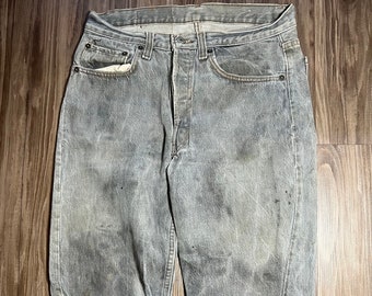 Vintage 501 Levi's Black Ultra Worn Denim Jeans