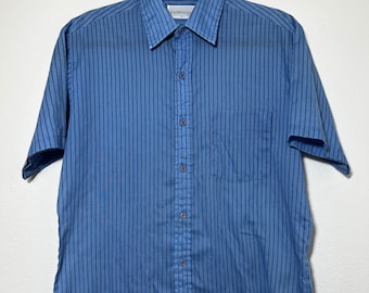 Vintage Blue Stripped Expressions Button Up Shirt
