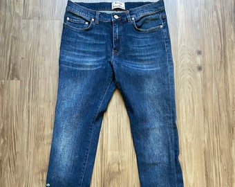 Jeans blu denim Acne Studios stile Spaniel sottile vintage