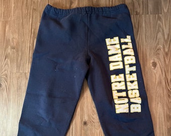 Vintage Y2K Notre Dame Basketball Sweatpants