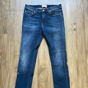 Acne Studios Denim Blue Jeans Style Thin Spaniel Vint
