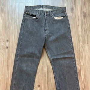 Vintage 501 Schwarze Levi's Light Fade Denim Jeans