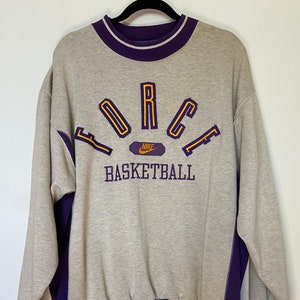 RARE Vintage 1980's/1990's Nike Force Large Logo Basketball Pullover Sweatshirt