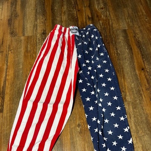 Vintage 80&#39;s Kids International Baggyz USA American Flag Pants