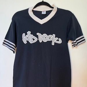 Vintage Kid Rock &quot;American Badass&quot; V-Neck Sports T-Shirt