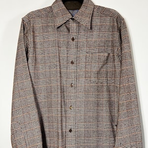 Vintage 1960&#39;s-1970&#39;s Pendleton Brown Plaid Shirt