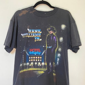 Vintage Hank Williams Jr. Hotel Whiskey 1992 Tour T-Shirt