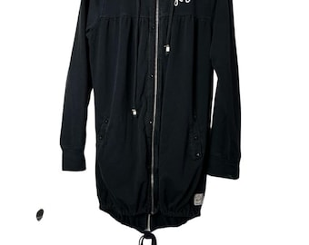 Jahrgang 2006 Frauen Schwarz Hellz Bellz Rockabilly Zip Up Lange Hoodie