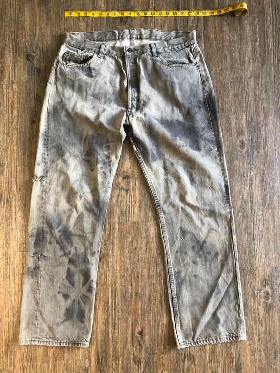 Vintage 501 Levi's Black Acid Wash Denim Jean Pants - Gem