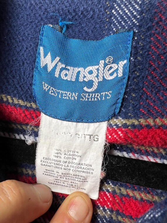 Chemise Wrangler Western Pearl Snap – Homme 3XL – Rayures Bleu/vert/blanc – Manches Longues