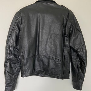 Vintage Leather 2000 Classic Biker Leather Jacket zdjęcie 6