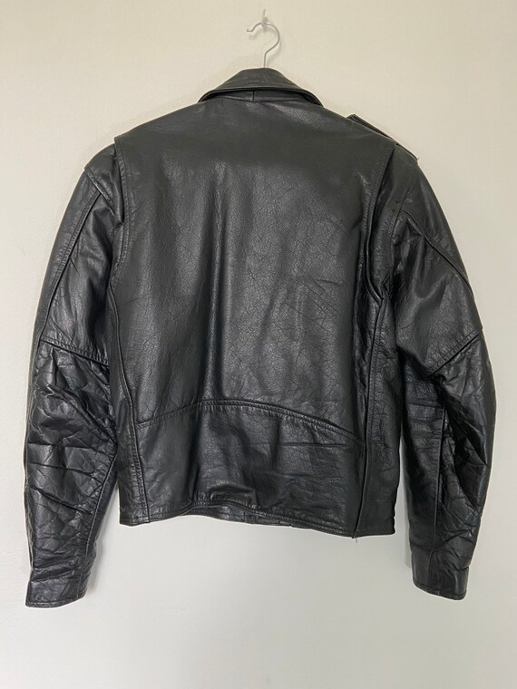 Vintage Leather 2000 Classic Biker Leather Jacket - image 6