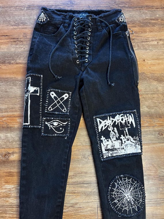 Dolls Kill Current Mood Goth Punk Patchwork Lace … - image 2