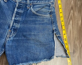 Vintage Levi's 501 BIG E Redlines Slit Side Cut off Denim