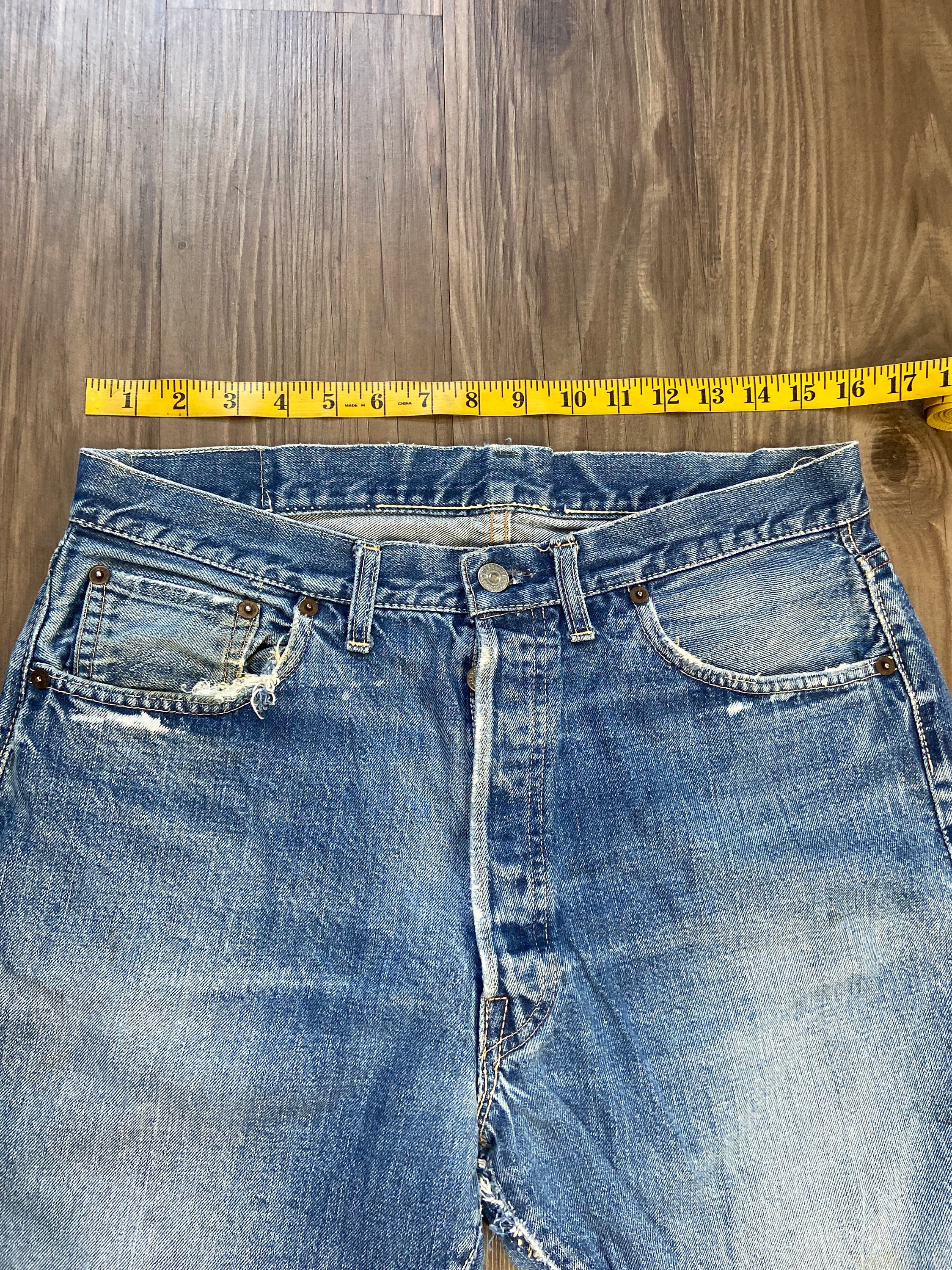 パンツ 60s VINTAGE LEVIS 501 BIG E DENIM CUTOFF 1960s Big E Levi's 501 Cut Off Short Shorts: Ballyhoovintage.com
