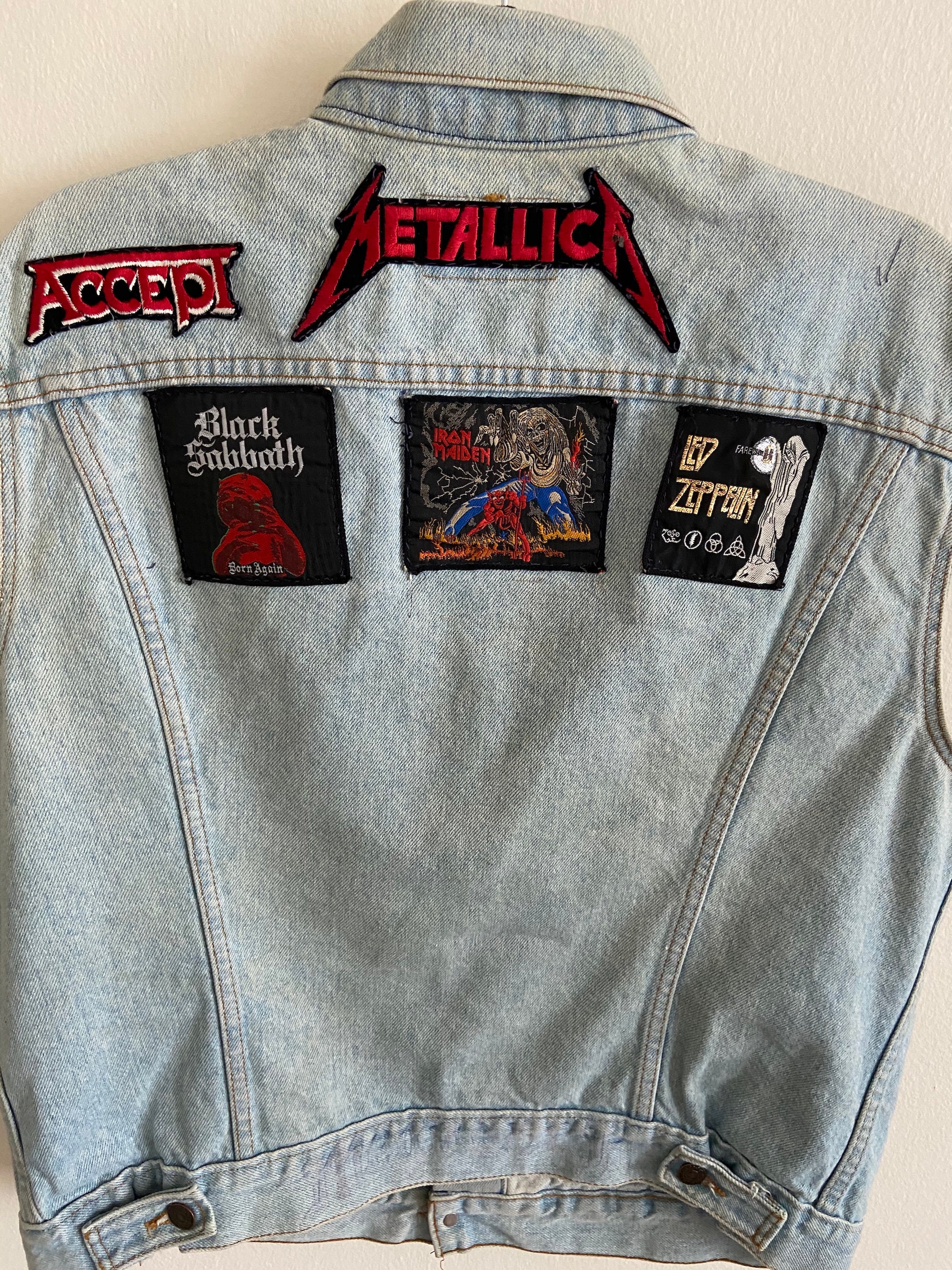 Vintage Levi's 4 Pocket Metallica, Led Zeppelin, Black