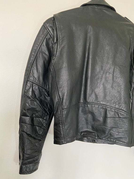Vintage Leather 2000 Classic Biker Leather Jacket - image 7
