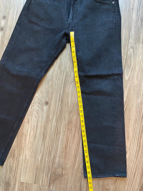 Vintage 501 Dark Black Levi's Denim Jeans - image 8