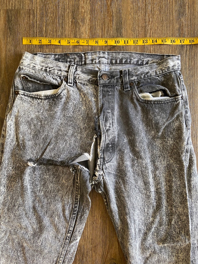 Vintage 501 Levi's Denim Jeans W. Ripped Crotch Etsy