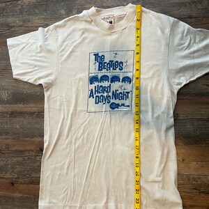 Vintage Single Stitch "Hard Days Night" Beatles Movie T-Shirt ('64) image 9