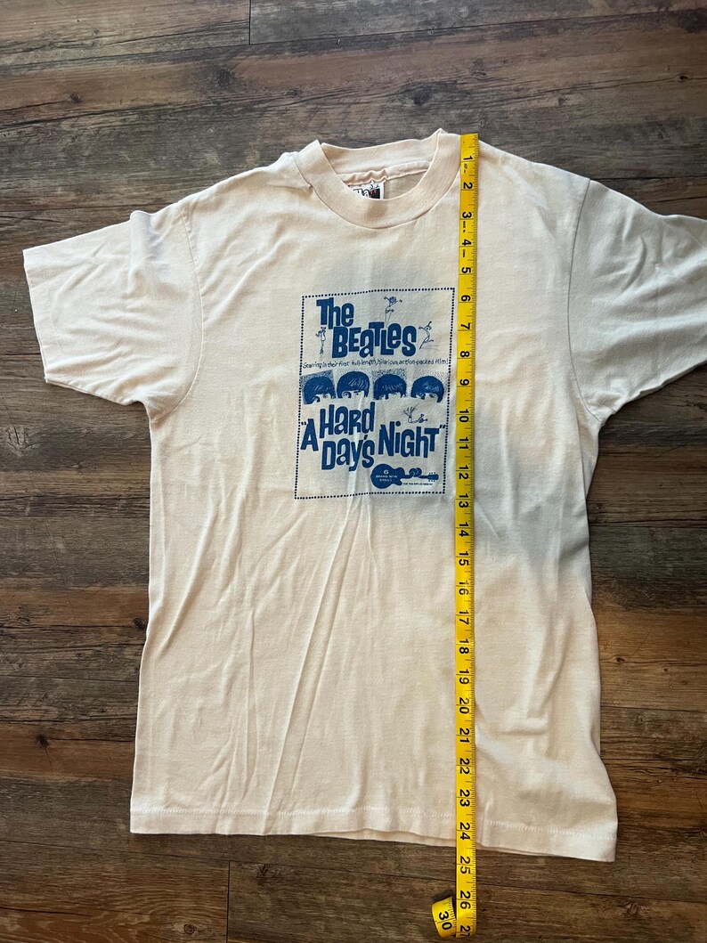 Vintage Single Stitch "Hard Days Night" Beatles Movie T-Shirt ('64) image 9