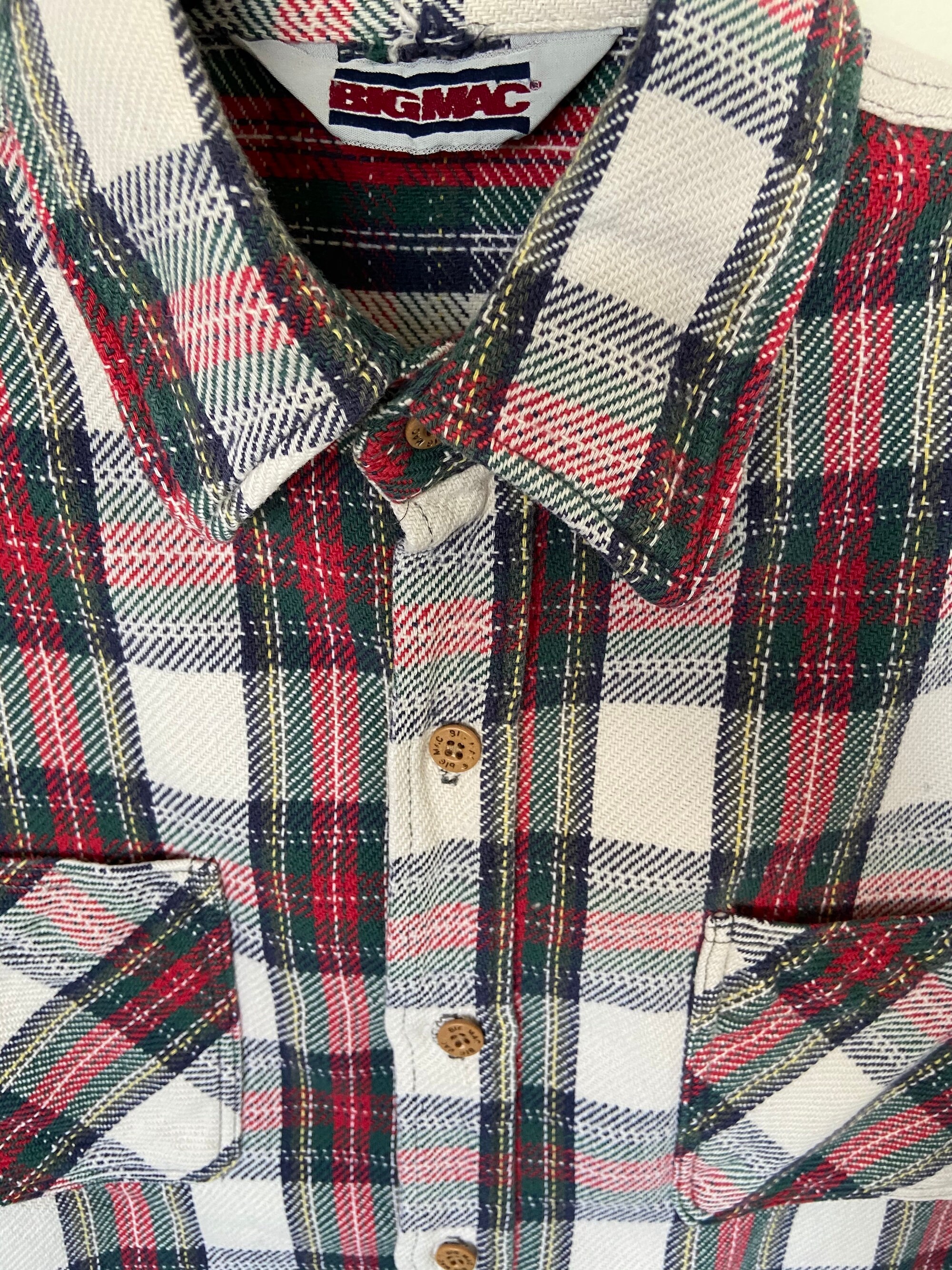 A*d様 80's BIG MAC HEAVY FLANNEL SHIRT US Vintage 1980's Big Mac Flannel Button up Shirt - Etsy
