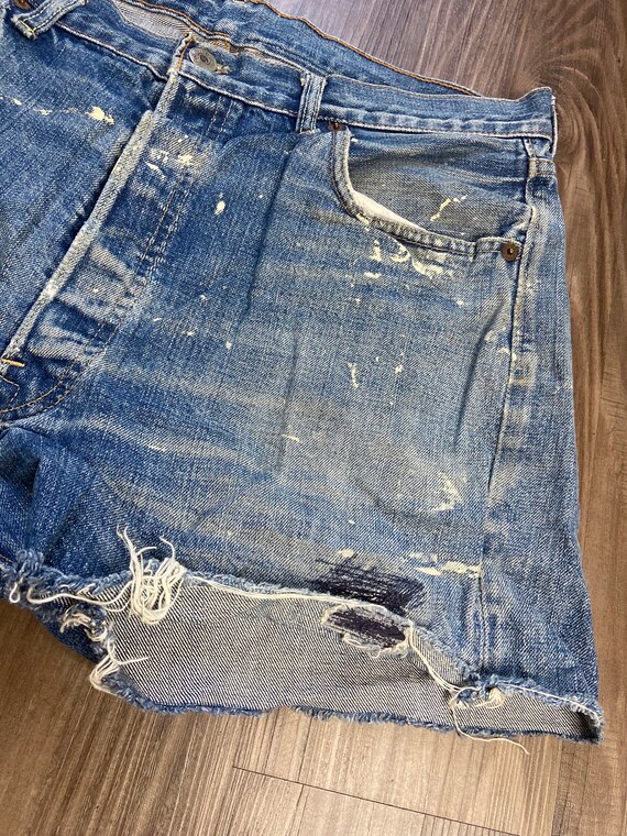 Vintage Levi's 501 BIG E Redlines Naturally Distr… - image 2