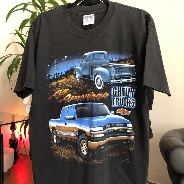 Vintage 1990's "All American" CHEVY TRUCKS Crew Neck Graphic T-Shirt