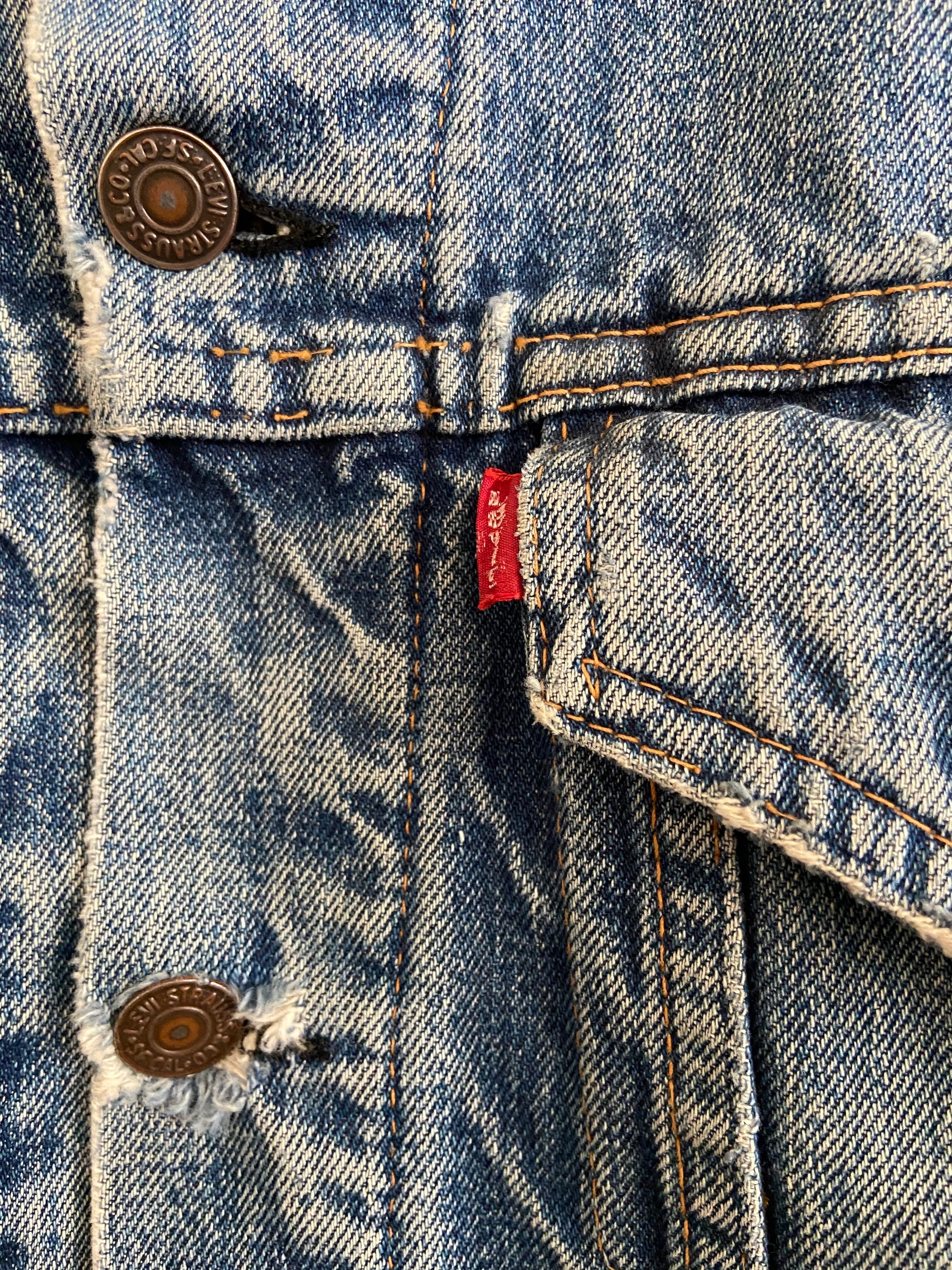 Vintage Levi's Distressed Blanket Lined 2 Pocket Denim Jean