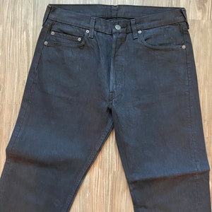 Vintage 501 Dark Black Levi's Denim Jeans image 2